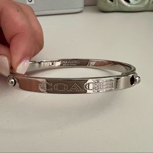 Coach silver bangle bracelet